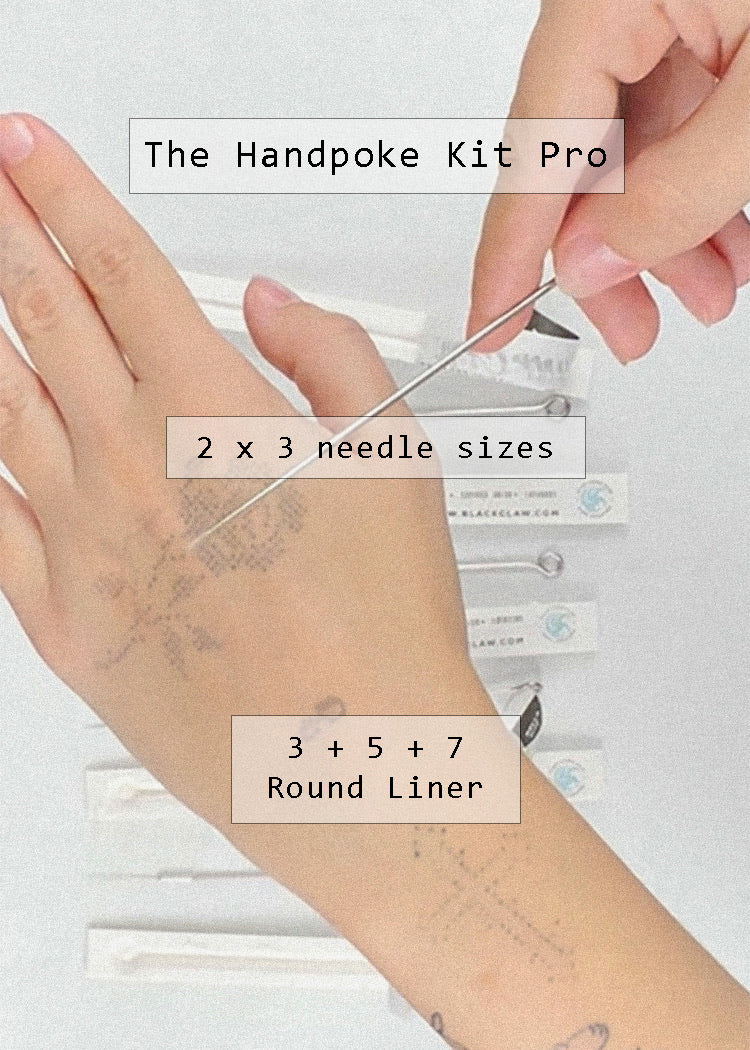 tattoo needles round liner included in the stick and poke kit